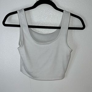 White cropped tank top